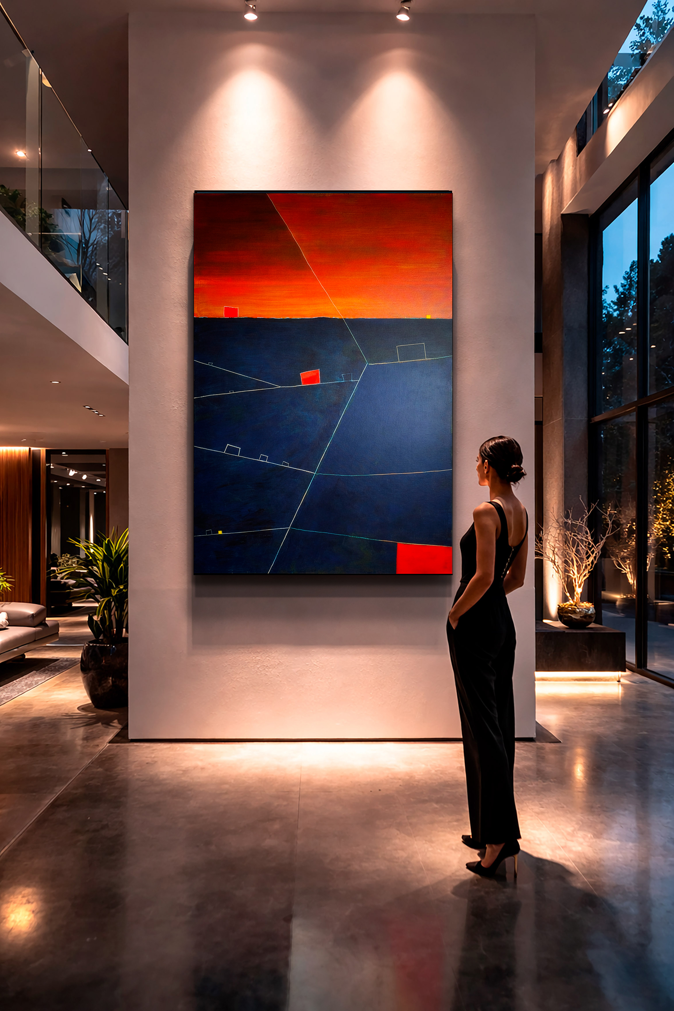 Crossing Lines Territory original painting by Maurizio Valch