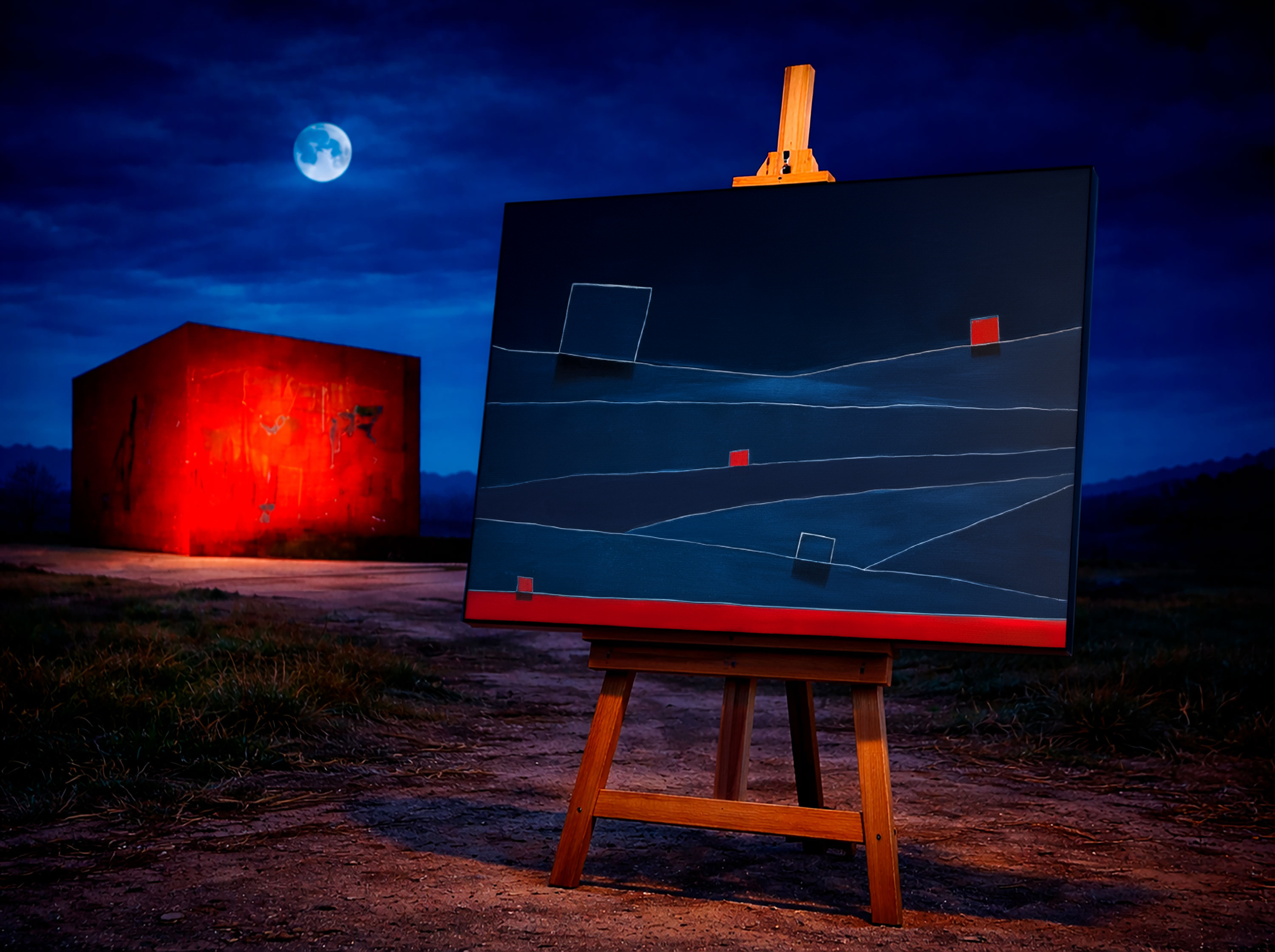 Silent Horizontal Structure — Incised Territory mockup