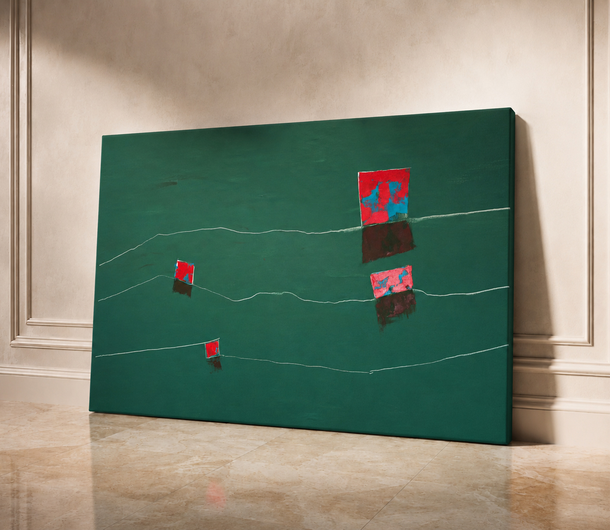 Strata #14 — Floating Red Coordinates by Maurizio Valch