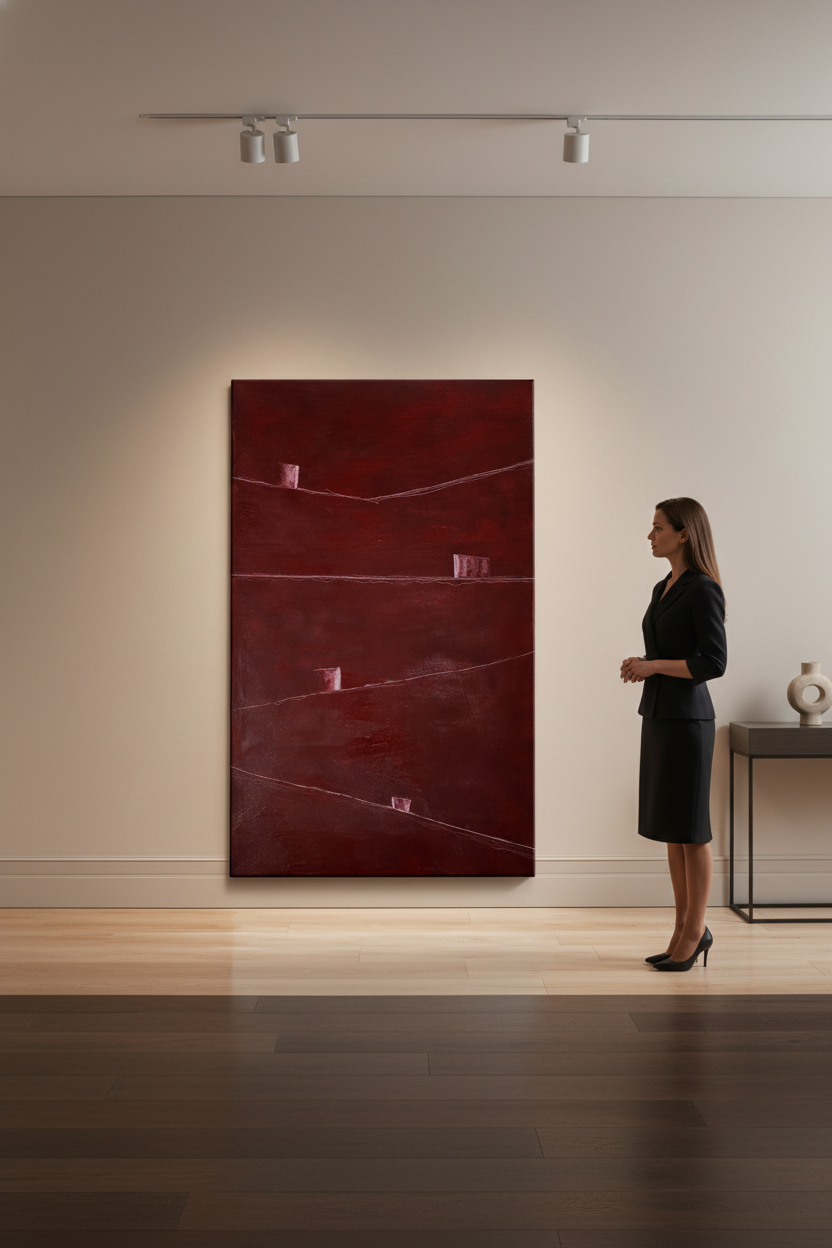Strata #21 — Burgundy Silent Passage mockup