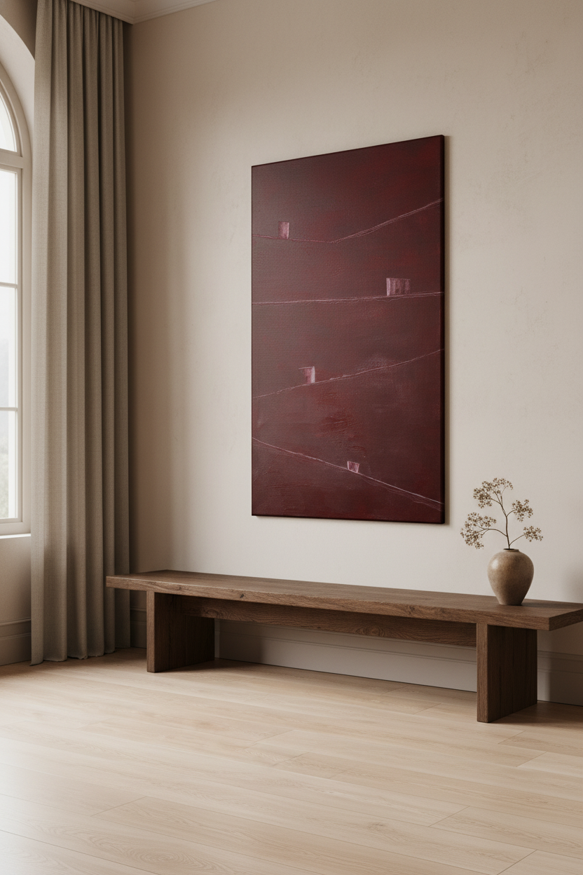 Strata #21 — Burgundy Silent Passage mockup