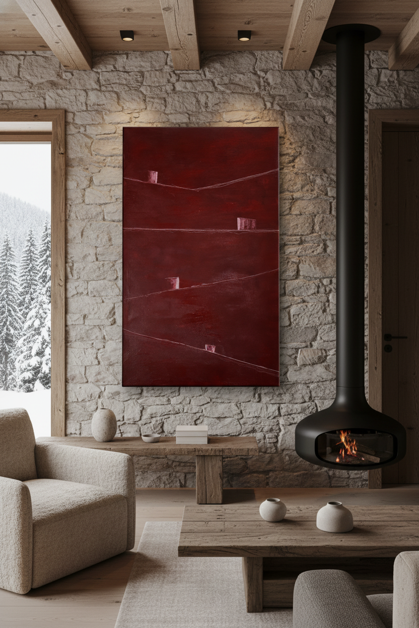 Strata #21 — Burgundy Silent Passage mockup