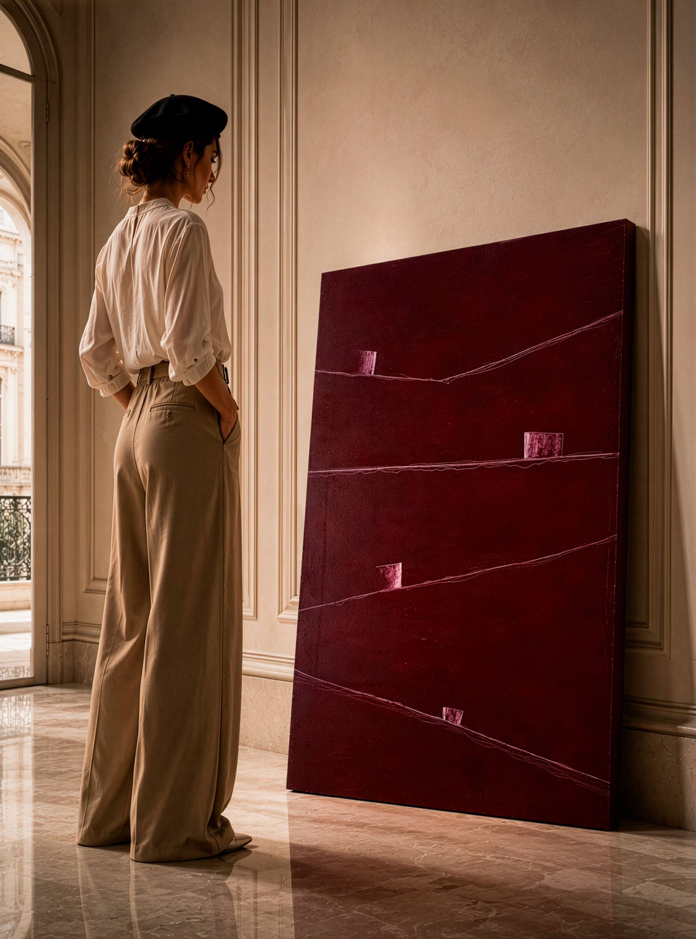 Strata #21 — Burgundy Silent Passage mockup
