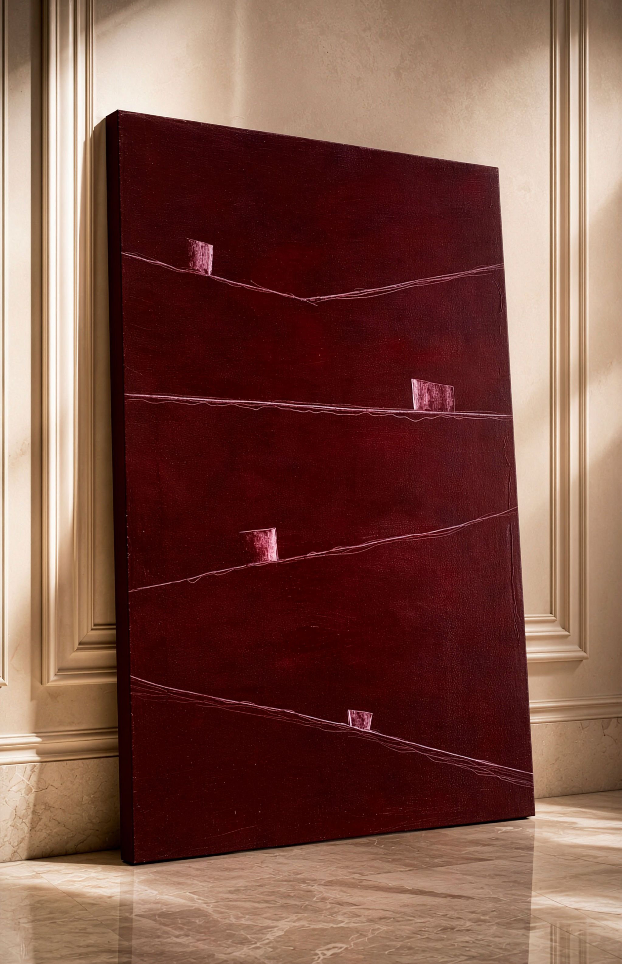 Strata #21 — Burgundy Silent Passage mockup