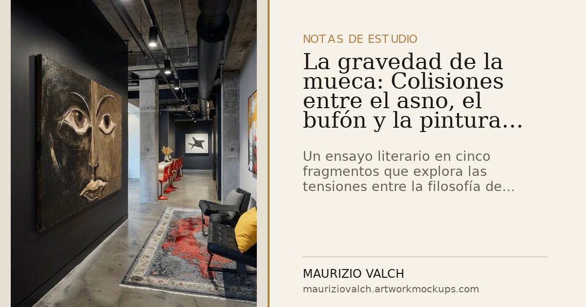 La gravedad de la mueca: Colisiones entre el asno, el bufón y la pintura espacial